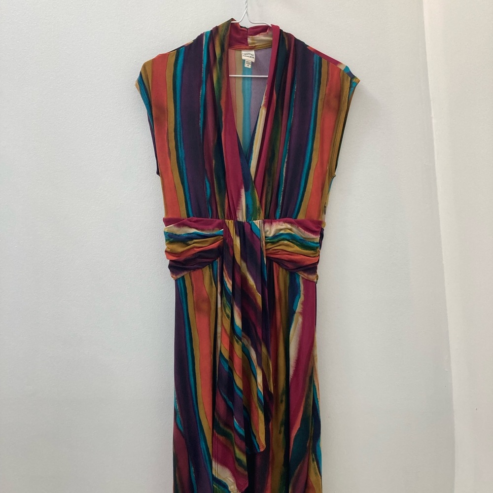 Sangria size 6 rainbow midi dress